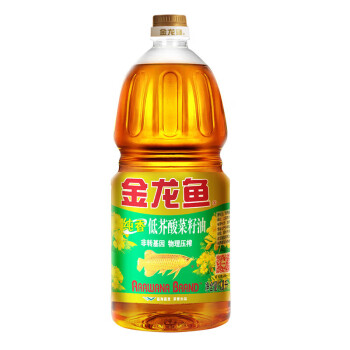 金龙鱼 纯香菜籽油1.8L 低芥酸菜籽油(非转基因）（6瓶/箱）
