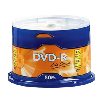 坤前 DVD-R 光盘/刻录盘刻录机 16速4.7GB 雾银素面 桶装50片 空白光盘