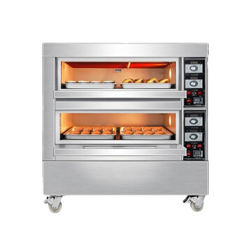 苏勒商用烘培电烤箱燃气大型大容量热风循环专业风炉二层二盘双层披萨 液晶豪华款三层六盘烤箱