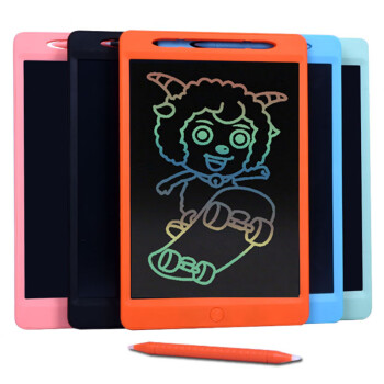 吉瑞恩斯（JARANCE）儿童液晶写字板 高亮彩色 智能画板 265mm*172mm电池款粉色彩笔