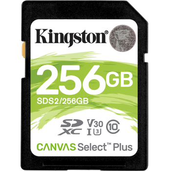 金士顿（Kingston）256GB SD存储卡 U3 V30 相机内存卡 sd卡大卡 支持4K 高速连拍 读速100MB/s 写速85MB/s