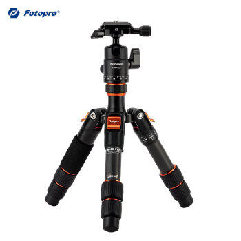 富图宝（Fotopro）M-4C 便携反折碳纤维专业摄影数码相机桌面爬楼三脚架 数码相机三脚架云台