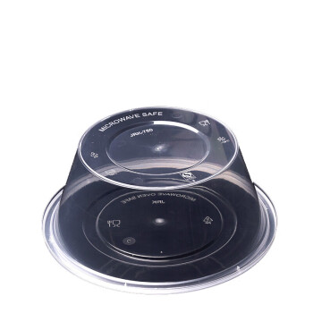 扬格 一次性饭盒餐盒圆形汤碗 打包盒圆形透明带盖 450ml*450套