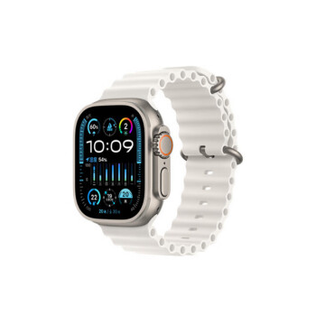 Apple Watch Ultra2 GPS + 蜂窝款 49毫米 钛金属表壳白色海洋表带 eSIM电话手表 MRF93CH/A JD【企业专享】