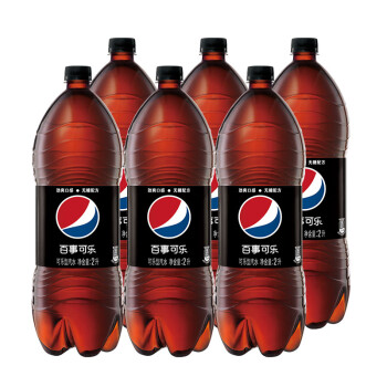 百事可乐 pepsi 无糖碳酸饮料 可乐型汽水 2L*6瓶 百事出品,降价幅度18%