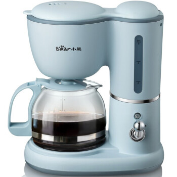 小熊（Bear）咖啡机美式家用 0.6L全自动滴漏式小型泡茶煮咖啡壶 蓝色-KFJ-A06K1