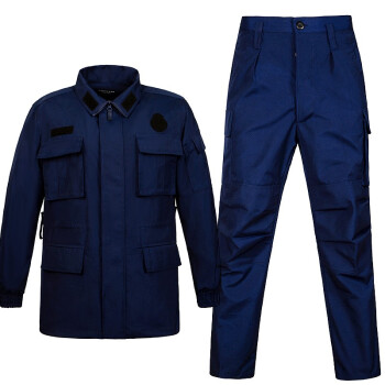 作训迷彩服长袖体能抗灾救援套装迷彩服套装防静电工作服冬季火焰蓝