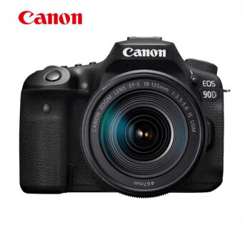 佳能（Canon）EOS 90D（18-135mm镜头）中端单反数码照相机 家用旅游（含相机包） 4K高清视频 旅游办公
