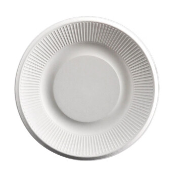 绿弦 一次性纸盘子 快餐碟纸浆盘可降解餐具餐盘 9英寸10只装