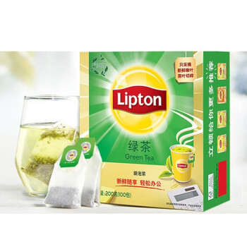 立顿（Lipton）黄牌精选红茶包  办公室下午茶袋泡茶包 立顿绿-茶S100包(200g)