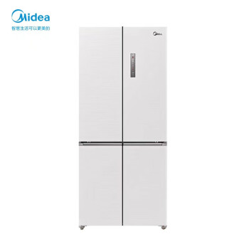 美的（Midea）60厘米薄系列483升十字门冰箱超薄嵌入超大容量家用智能冰箱一级变频BCD-483WSPZM(E)白色【专】