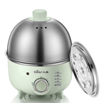 小熊（Bear）煮蛋器 家用单层不锈钢电蒸锅 可定时高温断电保护迷你蒸蛋器 ZDQ-B07P9强烈推荐