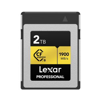 雷克沙（Lexar）2TB CFexpress Type B存储卡 读1900MB/s 富士佳能尼康原厂推荐 8K录制 cfe内存卡（GOLD）