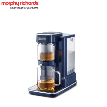 摩飞电器（Morphyrichards）即热式茶饮机 1.8L容量 家用办公室自动上水 可拆卸冲泡茶吧机 桌面一体式煮茶器 MR6087 轻奢蓝