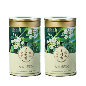 猴王茉莉花茶茉莉香毛尖特级108g铁罐装*2