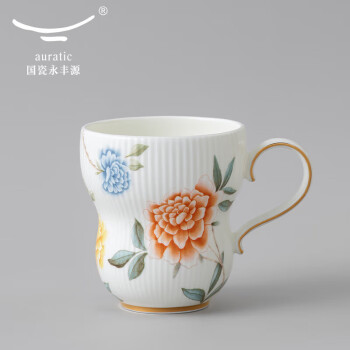 永丰源（auratic）290ml水杯办公室喝茶杯子 月亮时光 茶杯陶瓷马克杯家用 白色