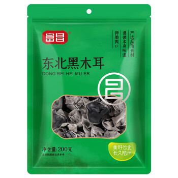 富昌 煲汤炒菜凉拌火锅材料 东北黑木耳200g/袋 2袋起售 BS04