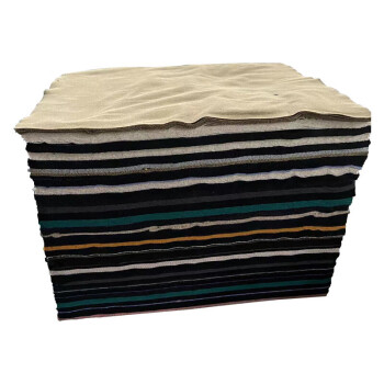 恩谷双壹混色抹布吸油吸水破布不掉毛85%含棉量25kg/捆标准裁剪40×60深色