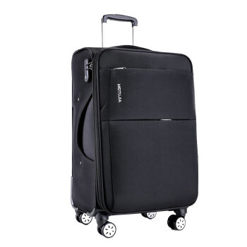 立都（LIDU）行李箱 牛津布拉杆箱帆布箱万向轮旅行箱黑色26英寸