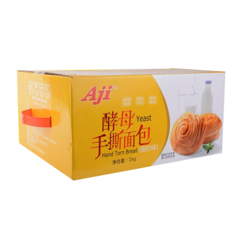Aji 零食 酵母手撕面包 蛋奶味 1000g/箱 年货礼盒 休闲小吃整箱批发