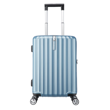 新秀丽（Samsonite）行李箱时尚竖条纹拉杆箱旅行箱浅蓝色25英寸托运箱GU9*11002