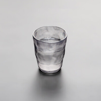 象顿（XIANDUN）亚克力水杯塑料磨砂杯餐厅饭店饮料杯 220m浅黑色山川杯（10个）
