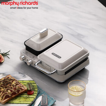 摩飞（MORPHYRICHARDS）早餐机多功能轻食机 面包煎饼机电饼档 椰奶白 MR9086