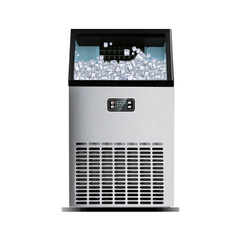 苏勒   制冰机大型商用奶茶店HZB-80KG全自动家用小型方冰块制作机器   经典款-日产80