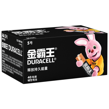 金霸王(Duracell)5号电池40粒装碱性干电池五号 适用博朗耳温枪/血氧仪/鼠标血压计电子秤遥控器儿童玩具