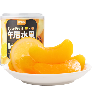 三只松鼠混合水果罐头312g/罐 方便食品新鲜糖水柠檬黄桃罐头