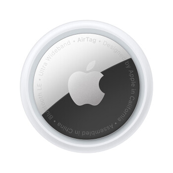 APPLE苹果 AirTag (单件装) 追踪器 适用于 iPhone iPad + AirTag 扣环 - 亮光橙色（套装）