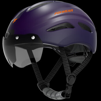 福思沃尔（FOXWEΛR）骑行智能头盔带摄像头行车记录仪一体4K高清录像带防抖半盔护目镜 极光紫 蓝牙通话版