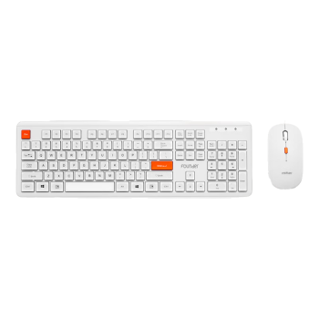 方正有线键鼠套装 KM310 键盘 鼠标 商务办公家用键鼠套装 台式机电脑键盘 全尺寸键盘【白色】