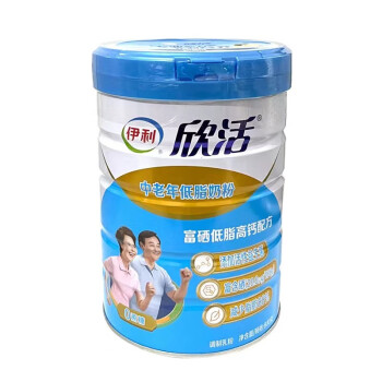 伊利中老年富硒低脂高钙配方奶粉800克/罐