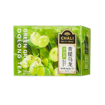 CHALI茶里 青提乌龙冷泡茶水果茶茶叶独立包装袋泡茶茶包36g 12包/盒