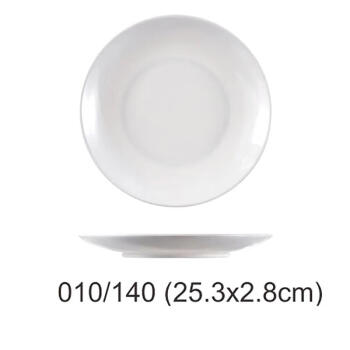 国瑞信德 仿瓷餐具 10英寸浅式盘 平盘圆盘菜盘盖浇饭盘