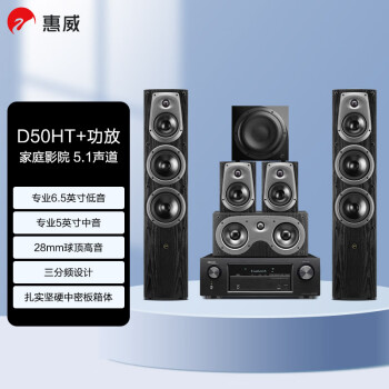 惠威（HiVi） D50HT+Sub10G+天龙X540功放 音响 家庭影院套装5.1声道HIFI木质客厅电视落地音箱