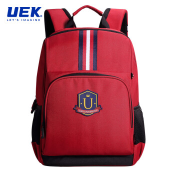 UEK小学生书包男孩女生1-2-3年级双肩背包6-12岁红色儿童书包