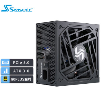 SEASONIC海韵 额定750W FOCUS金牌全模电脑ATX3电源 全日系电容 压纹线 原生12V-2×6  PCIe5