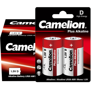 飞狮（Camelion）碱性电池 干电池 LR20/D/大号/1号 电池 12节 燃气灶/热水器/收音机/手电筒/电子琴