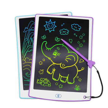 艾尚写 儿童液晶写字板涂鸦绘画电子画板彩色可擦小黑板12吋手写板（5件起购）多色可选 PS