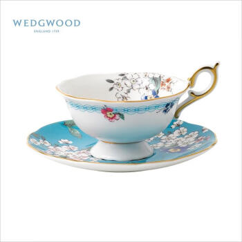 WEDGWOOD威基伍德 漫游美境杯碟套组-苹果花季 单人骨瓷欧式下午茶咖啡具