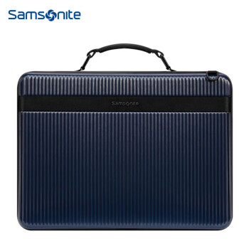 新秀丽（Samsonite）手提电脑包硬壳单肩公文包 HH5*41007 深蓝色 15.6英寸