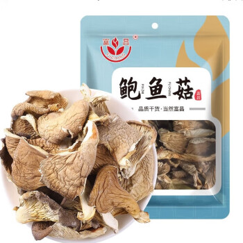 富昌·鲍鱼菇100g 菌菇干货土特产美味蘑菇山珍非特级  5袋起售