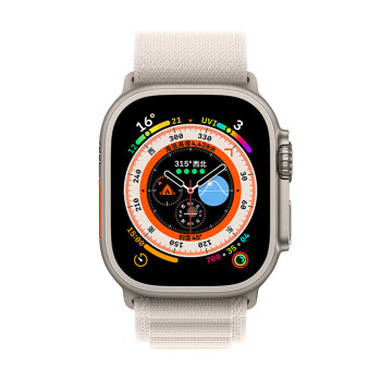 Apple Watch Ultra 钛金属表壳 星光色高山回环式表带