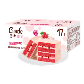 唇动红丝绒蛋糕430g 早餐面包休闲小零食礼包小吃饼干蛋糕礼盒