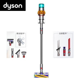 戴森（DYSON）吸尘器V15 Detect Absolute家用激光探测无绳手持无线吸尘器8+2款吸头配件 黄色