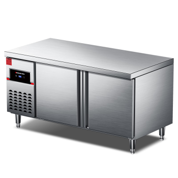 德玛仕（DEMASHI）冷冻工作台冰柜保鲜操作台冰柜卧式奶茶店水吧台厨房操作台风冷商用冰箱全冷冻BG-350F-2D