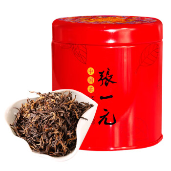 张一元 中国元素红茶 50g*1桶 特级云南凤庆滇 红罐蜜香金芽古树茶叶