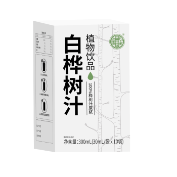 养益君 白桦树汁原液600ml（20小袋）小兴安岭纯天然白桦树汁 100%白桦树原液 桦树汁原液桦树原浆养生饮品